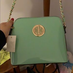 Mint green crossbody bag